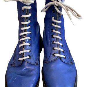 VINTAGE 80s Women’s Size 8.5 Doc Dr Martens Soft Toe Royal Blue